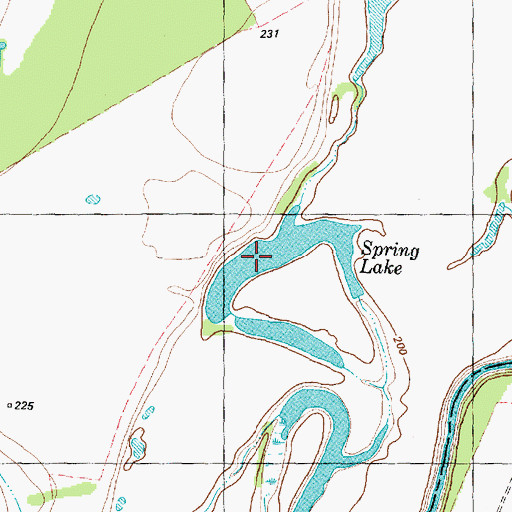 Topographic Map of Spring Lake, TX