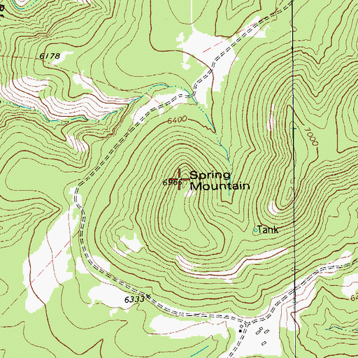 Topographic Map of Spring Mountain, TX