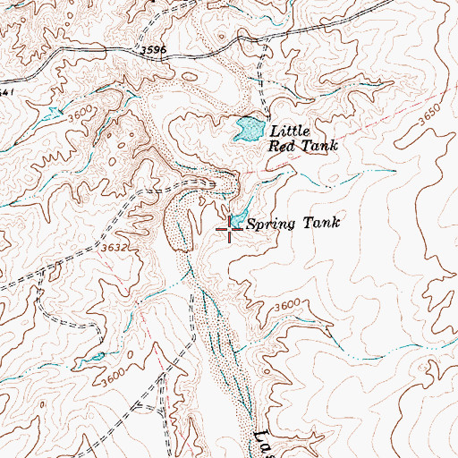 Topographic Map of Spring Tank, TX
