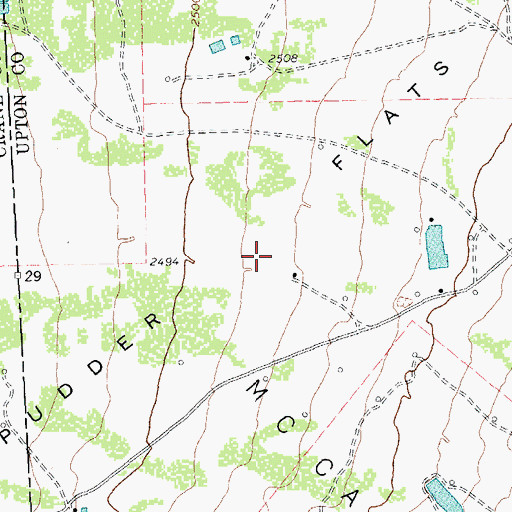 Topographic Map of Spudder Flats, TX