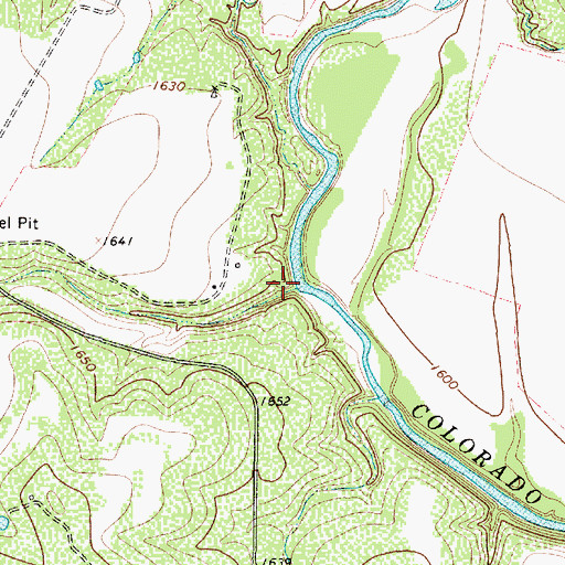 Topographic Map of Spur Creek, TX