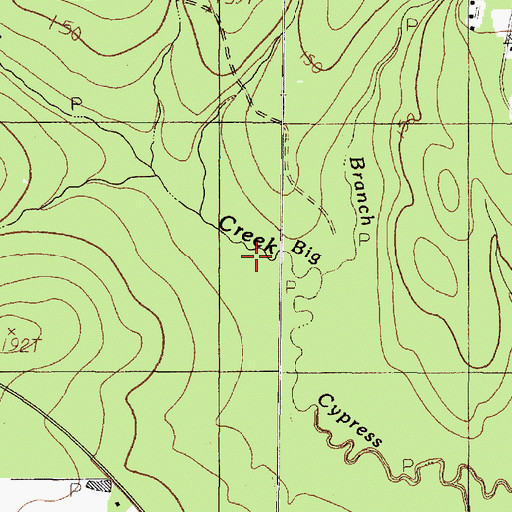 Topographic Map of Spurlock Branch, TX