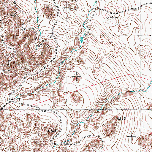 Topographic Map of Squaws Teat, TX
