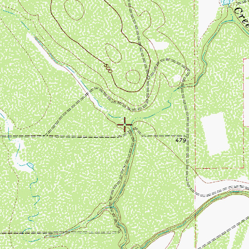 Topographic Map of Stag Hollow, TX