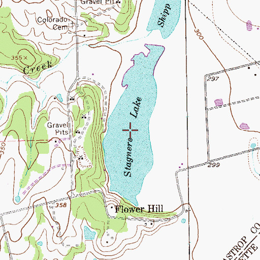 Topographic Map of Stagners Lake, TX