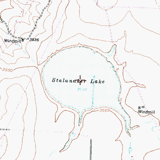 Topographic Map of Stalanaker Lake, TX