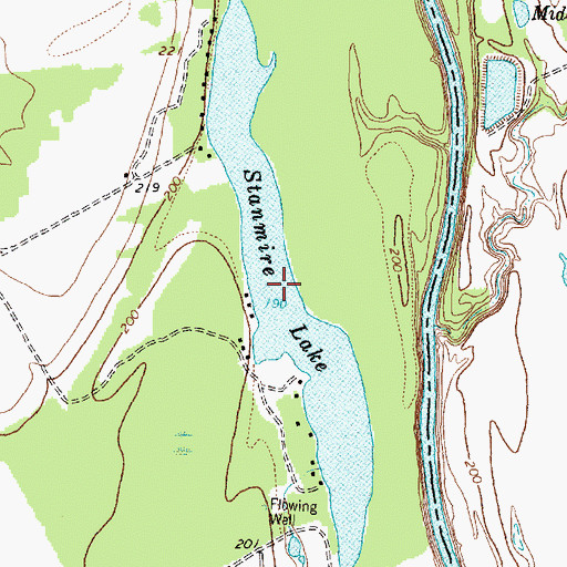 Topographic Map of Stanmire Lake, TX