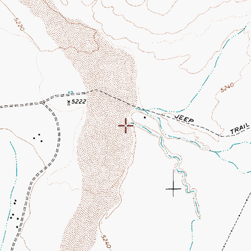 Topographic Map of White Water Wash, AZ