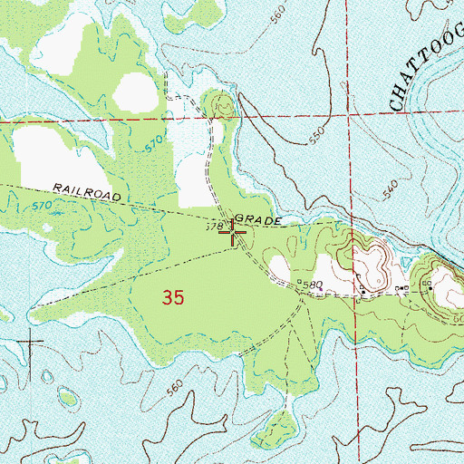 Topographic Map of Hog Island, AL