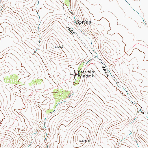 Topographic Map of Star Mountain Windmill, TX