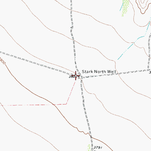 Topographic Map of Stark North Well, TX