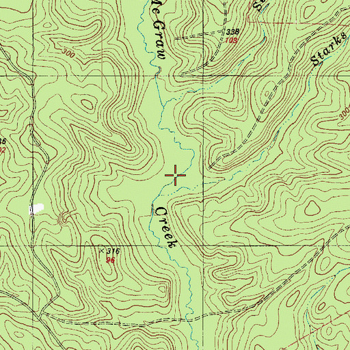 Topographic Map of Starks Branch, TX