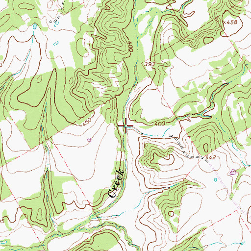 Topographic Map of Starrett Branch, TX