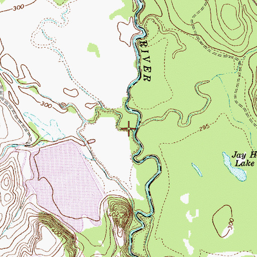 Topographic Map of Steele Creek, TX