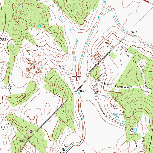 Topographic Map of Steelman Branch, TX