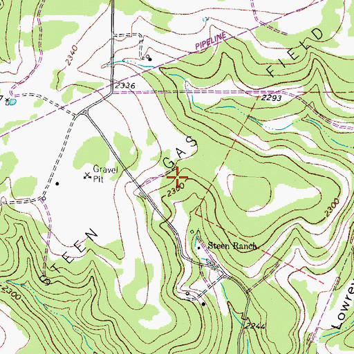 Topographic Map of Steen Gas Field, TX