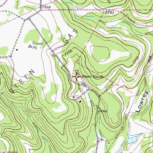 Topographic Map of Steen Ranch, TX