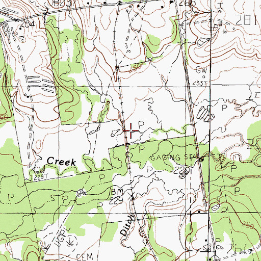 Topographic Map of Stephenson Creek, TX