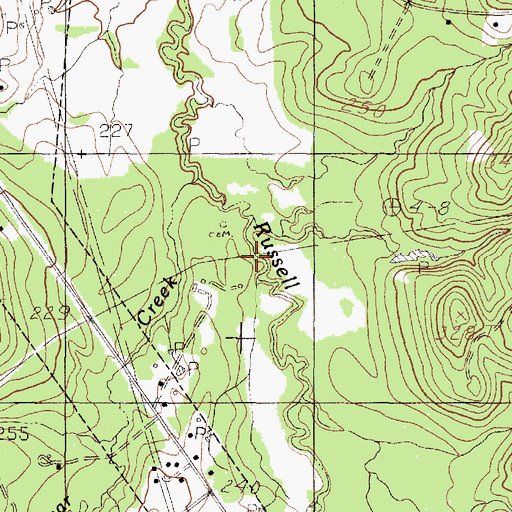 Topographic Map of Sterling Cemetery, TX