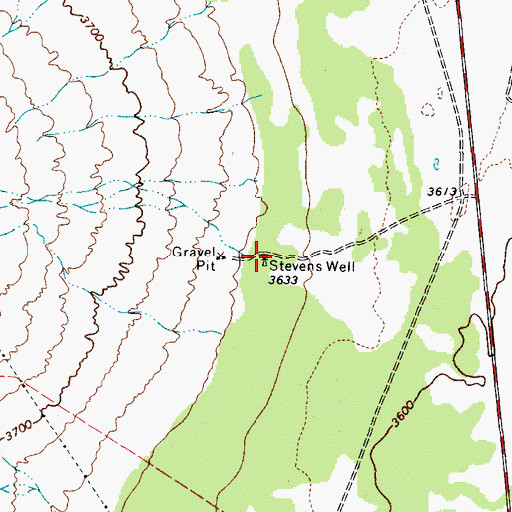 Topographic Map of Stevens Well, TX