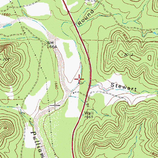 Topographic Map of Stewart Hollow, TX