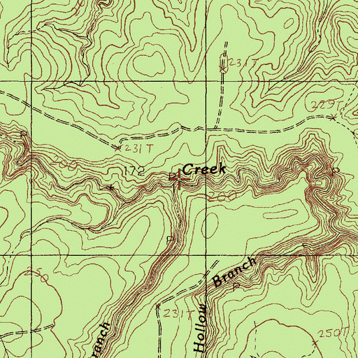 Topographic Map of Still Branch, TX