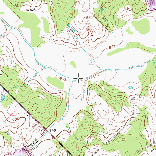 Topographic Map of Stillhouse Creek, TX