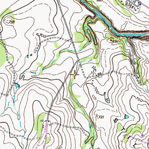 Topographic Map of Stillman Valley, TX