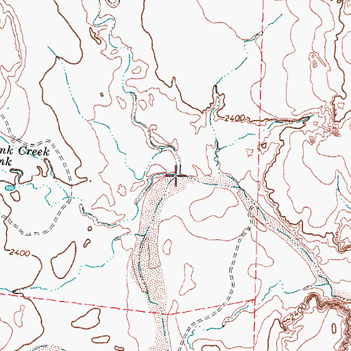 Topographic Map of Stink Creek, TX