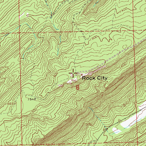 Topographic Map of Little Rock City Park, AL