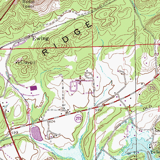 Topographic Map of Lookout Valley Acres, AL