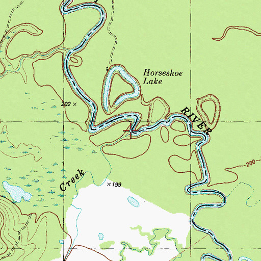 Topographic Map of Stokes Creek, TX