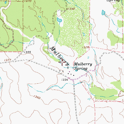 Topographic Map of Stone Creek, TX