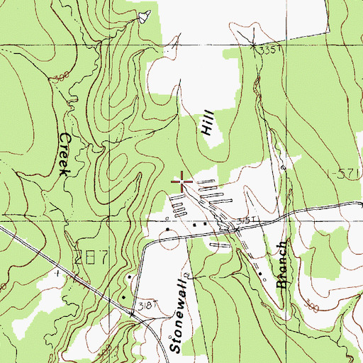Topographic Map of Stonewall Hill, TX