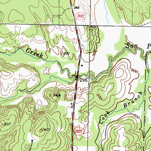 Topographic Map of Stowe Creek, TX