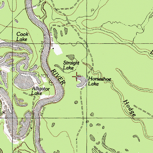 Topographic Map of Straight Lake, TX