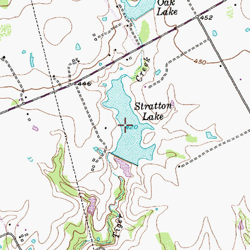 Topographic Map of Stratton Lake, TX