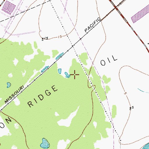 Topographic Map of Stratton Ridge Oil Field, TX