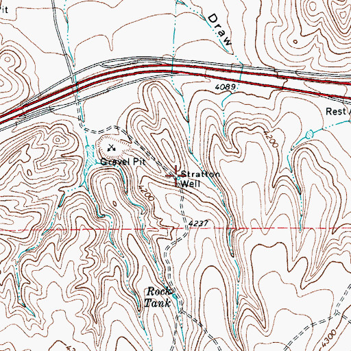 Topographic Map of Stratton Well, TX