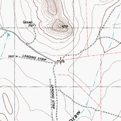 Topographic Map of Stroud Ranch, TX