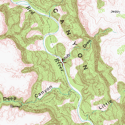 Topographic Map of Stub Draw, TX
