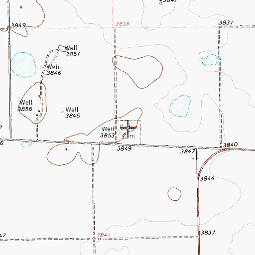 Topographic Map of Sudan Cemetery, TX