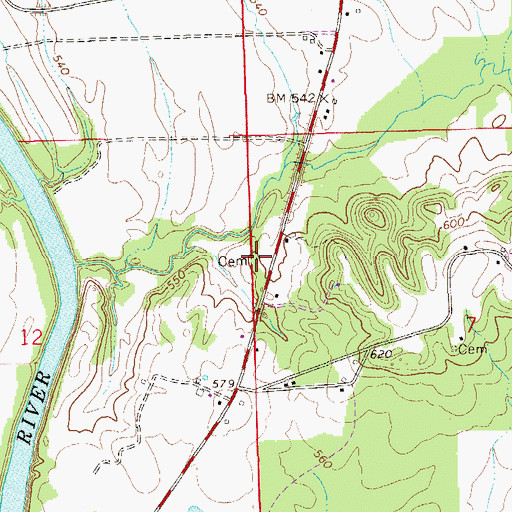 Topographic Map of Morrison Cemetery, AL