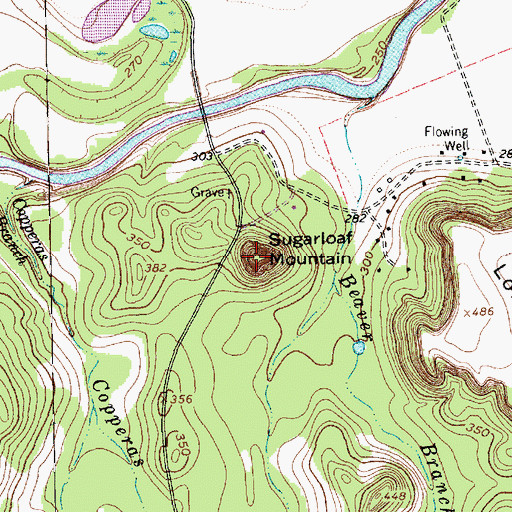 Topographic Map of Sugarloaf Mountain, TX