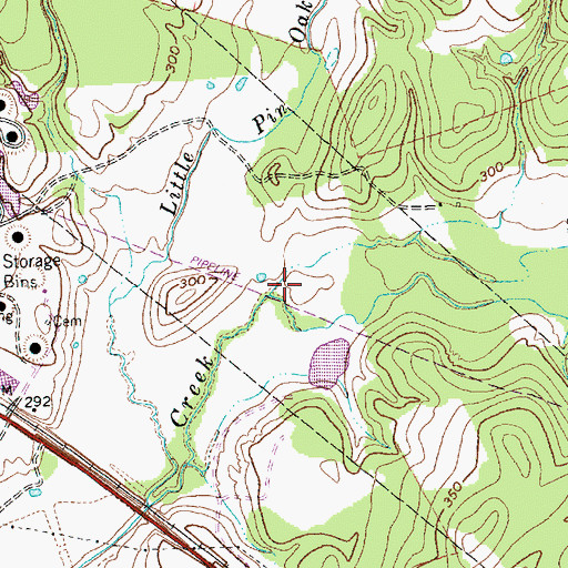 Topographic Map of Suggs Branch, TX