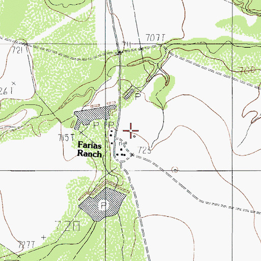 Topographic Map of Sullivan Ranch, TX