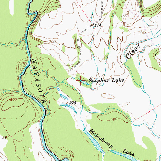 Topographic Map of Sulphur Lake, TX