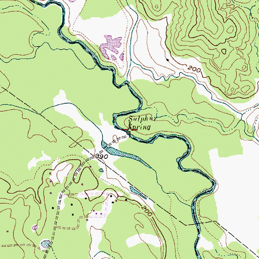 Topographic Map of Sulphur Spring, TX