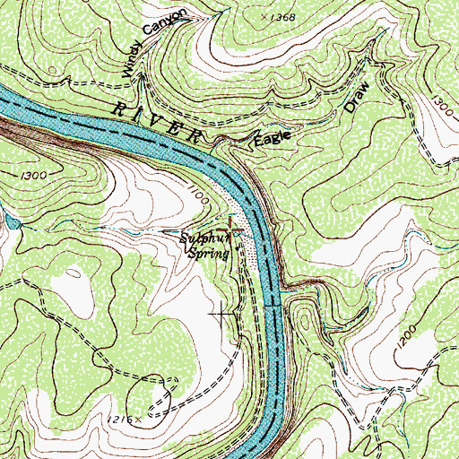 Topographic Map of Sulphur Spring, TX