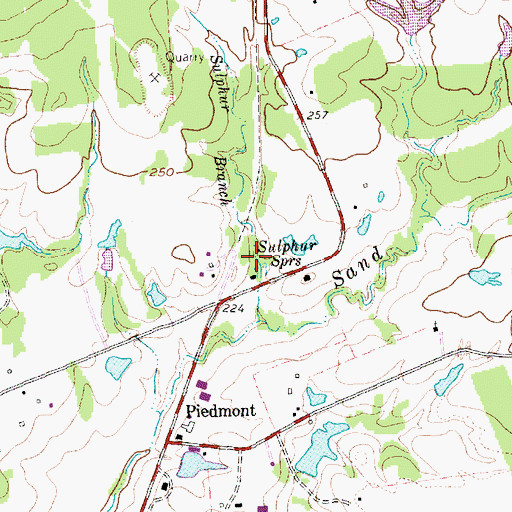 Topographic Map of Sulphur Springs, TX